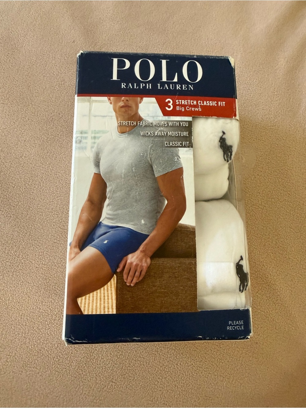 Polo Ralph Lauren Big & Tall White T-Shirts Size 4X - 2 Pack (Opened Box)